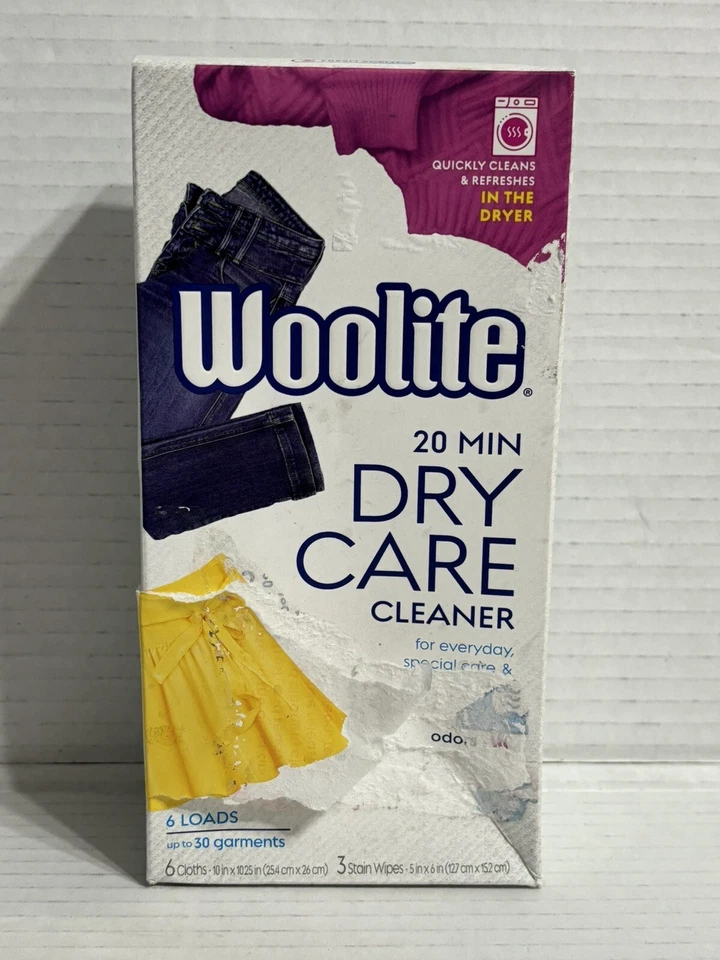 12 Cloths Woolite 20 Min Dry Care Cleaner Home Dry Cleaner Clothes Fresh Scent