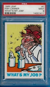 1965 Leaf "WHAT's My Job #1 Fish Canner PSA 9 (pop 2 - 0 higher) - Picture 1 of 2
