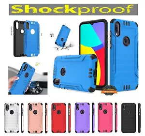 For Apple iPhone SE 2022 /SE/8/7 Hybrid Dual Layer Brush Texture Hard Case Cover - Picture 1 of 33
