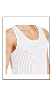 Mens Vests 100% Cotton White Airtex Mesh Singlet Underwear 3/6/12 - SMALL TO XL - Image 1 of 2