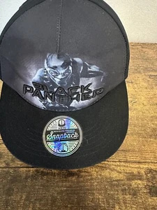 Marvel Black Panther Snapback Hat Boys NEW w/TAG 100% Cotton - Picture 1 of 12