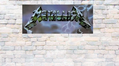 Metallica Creeping Death logo Super Big pano poster 48"w x 20"h  Misfits Samhain - Image 1 of 2