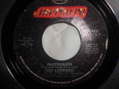 DEF LEPPARD~"PHOTOGRAPH"~Orig. 1983~ROCK~HARD ROCK~7'' 45rpm~MERCURY~VG+ - Image 1 of 2