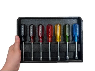 XCELITE 7PC STANDARD HOLLOW-SHAFT NUT DRIVER NUTDRIVER SET Vintage 127TB NOS USA - Image 1 of 4