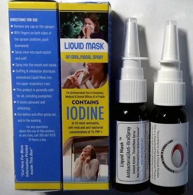 Liquid Mask's IODINE - Spray oral/nasal (selecione 1 para obter 2 @ $30 frete grátis) - Imagem 1 de 3