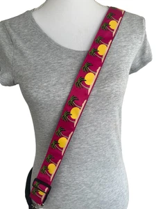 Palm Tree Purse Strap Sandy Beach Sun Rise Sun Set Coastal Vibe Bahamas USVI - Imagen 1 de 5