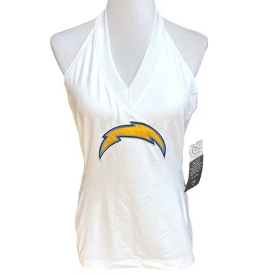 Ropa del equipo de la NFL todos los deportes alta costura San Diego Chargers camisa cuello halter grande Foto 1 de 4