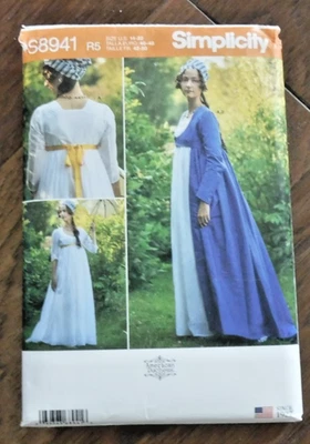 Sewing Pattern Simplicity S8941 Costume Dress Adult Size 14 to 22 - Image 1 of 2
