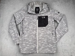 Chaqueta Mountain Hardwear Para Hombre Grande Gris Con Capucha Cremallera Completa Seca.Q Cortavientos Shell - Imagen 1 de 16