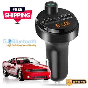 5.0 Auto Wireless Bluetooth FM Transmitter MP3 Player USB Auto Ladegerät Adapter UK - Bild 1 von 11
