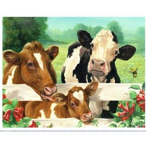 Cow Diamond Painting Kit  DIY Farm Animal Art Rural Country Scene Barnyard B2171 - Picture 1 of 7