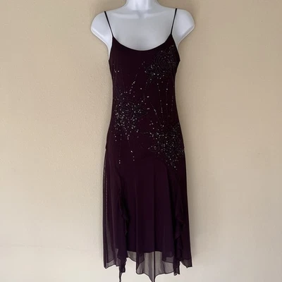 Vestido midi vintage Venus para mujer Y2K caprichoso con cuentas malla asimétrica mezium Foto 1 de 4