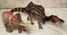 Schleich Dinosaur Figures Triceratops & Spinosaurus Plastic Toy Model D73527