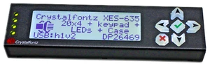 CrystalFontz XES-635 (CFA-635) 20x4 USB LCD Display in Steel Enclosure - Picture 1 of 3