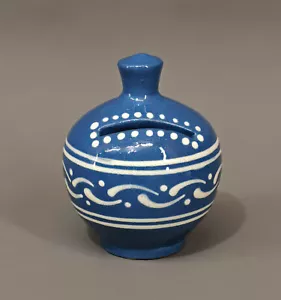 99845229-d Keramik Spardose Sparbüchse Bürgel Thüringen blau-weiß 9x11cm - Bild 1 von 3