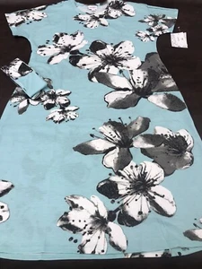 Vestido Marly Lularoe Azul Blanco Enorme Cinturón Floral Hasta la Rodilla Nuevo con Etiquetas Unicornio L 14 - Imagen 1 de 12