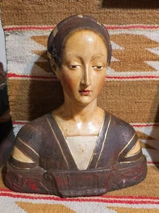 FANTASTIC VINTAGE 13" BUST of ITALIAN FLORENTINE NOBLEWOMAN MONTICELLO STUDIO - Bild 1 von 12