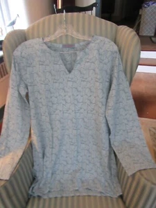 NWT  "COASTLINE"  DESIGN 100% COTTON VOILE CUT V-NECK TUNIC  A MUST HAVE..(XS/S) - Picture 1 of 3
