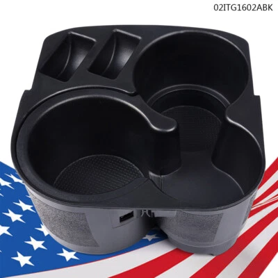 Fit For 07-12 Nissan Altima Black Center Console Cup Holder w Insert Drink New - Image 1 of 4