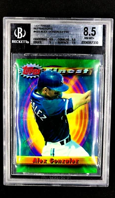1994 Topps Finest Refractor 433 Alex Gonzalez BGS 8.5 POP 1 *None Graded Higher* - Image 1 of 4