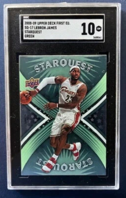 2008 Upper Deck First Edition Starquest GREEN SQ-17 LeBron James SGC 10 🏀💥 - Image 1 of 2