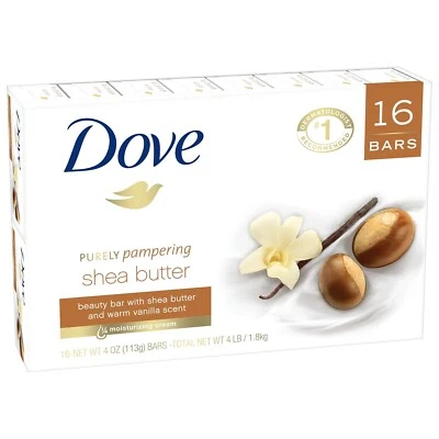 DOVE BAR SOAP SHEA BUTTER, 4.75 oz, 16 Bars - Image 1 of 3