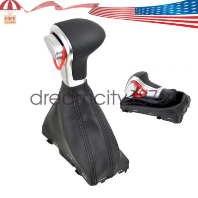 Se adapta a Audi A5 A4 B8 2009-18 palanca de cambios automática puntada negra palanca de cambios perilla Foto 1 de 4