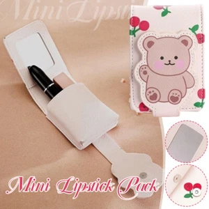 Mini Lipstick Pack with Mirror Portable Lipstick Storage Bag Protective Cover - Picture 1 of 16
