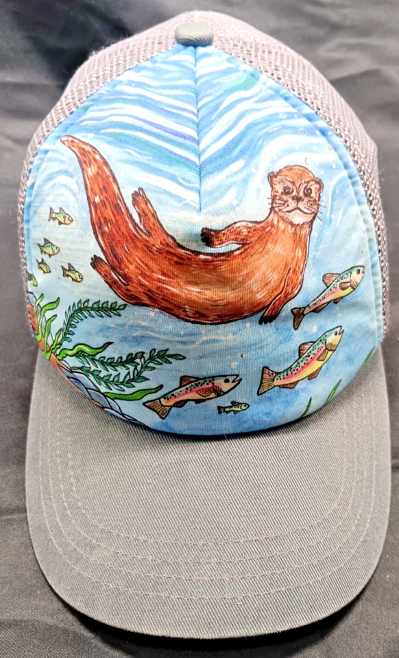Sunday Afternoons Artist Series River Otter Trucker Hat Cap M/L Snapback - Image 1 of 4