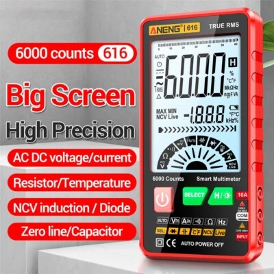 ANENG 616 Backlight Digital Multimeter 6000 Counts AC/DC Voltage Current Meter - Image 1 of 4