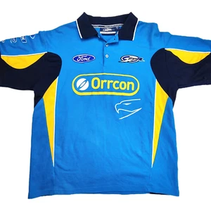 Ford Polo Shirt Men's Size L V8 Supercars FPR Embroidered Logos Orrcon Racing  - Picture 1 of 11