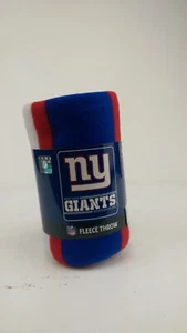 New Soft Fleece Throw Blanket 50" X 60" Split Wide NFL New York Giants - Picture 1 of 7