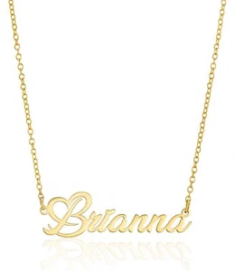 Personalised Heart Name Necklace 925 Silver Name Pendant • Gift For Her • - Picture 1 of 16