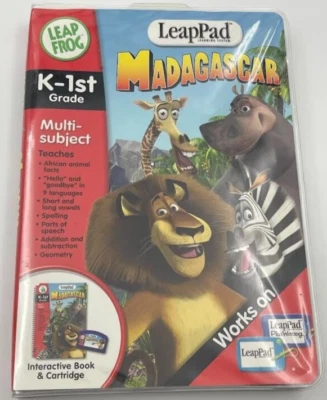 Leapfrog-Leappad Interactive Book & Cartridge Multi Subject Madagascar - Image 1 of 4