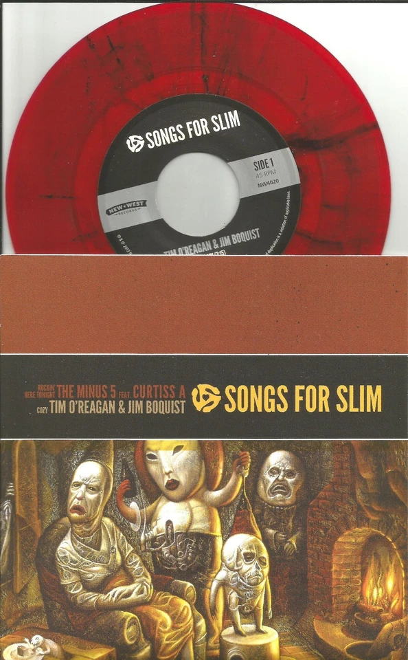 SONGS FOR SLIM Minus 5 & TIM O’REAGAN 1000 MADE RED 7 INCH Vinyl 45 RSD R.E.M. - Image 1 of 1