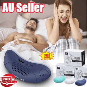 Stop Snore Aid Stopper Micro Electric Noise Anti Snoring Device Sleep Apnea JC - Picture 1 of 16
