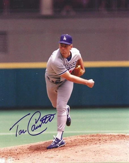 Signed  8x10 TOM CANDIOTTI Los Angeles Dodgers  Autographed photo - COA  — 第 1/1 张图片
