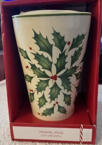 Lenox Holiday Collection Porzellan mit Deckel 12 Unzen Reisebecher Neu in Box - Bild 1 von 4