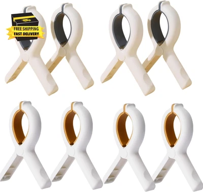 Clips de toallas de playa antideslizantes de alta resistencia para piscina y aire libre - Paquete de 8 de plástico reutilizable Foto 1 de 4