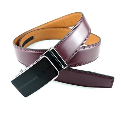 Nuevos cinturones de trinquete de cuero genuino para hombre con hebillas automáticas ajustables Foto 1 de 4