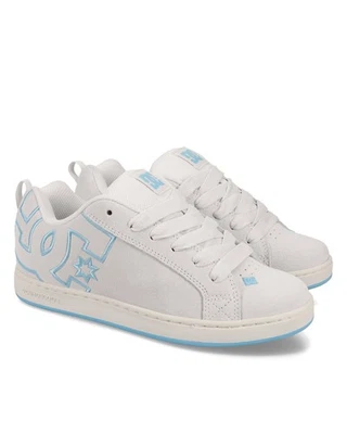 DC Women's Court Graffik Sd Sneaker, Off White/Blue, 9 - Image 1 of 2