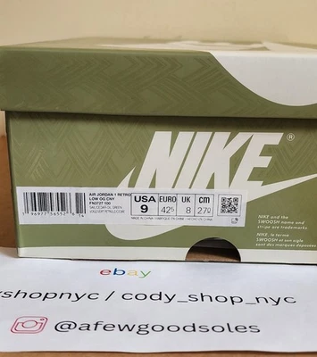 Air Jordan 1 Retro Bajo OG Año del Dragón talla 9 *SOLO CAJA DE ZAPATOS* FN3727-100 Foto 1 de 4