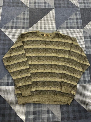 Suéter Vintage Años 90 Estilo Coogi Neutro Tono Tierra Italia Tejido Hombre’s XL Foto 1 de 4