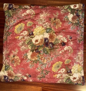 RALPH LAUREN STOFF EURO SHAM VINTAGE KOHLROSE FLORALES MUSTER 29x29 Zoll - Bild 1 von 3