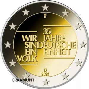 2 euro commemorativi GERMANIA 2025 "35 anni unità tedesca" VVK - Foto 1 di 1