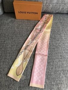 New Louis Vuitton Monogram Pink M76780 Silk Bandeau Scarf - Picture 1 of 7