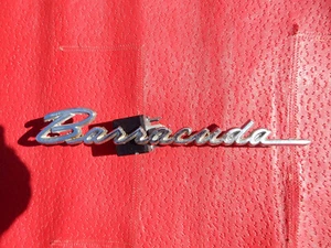 1968 Barracuda Script / emblem/ fender/ nameplate 2898938 OEM - Picture 1 of 9