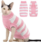 Chenille Dog Striped Knitted Sweater, Soft Breathable Cat Sweater Extra Small Do