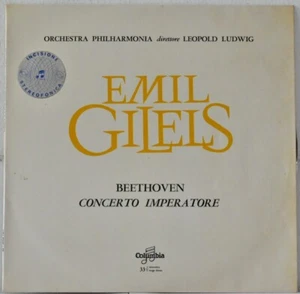 COLUMBIA SAXQ 7277 ITA 1960 BLUE-SILVER BEETHOVEN Concerto No 5 °Imperor° GILELS - Imagen 1 de 4