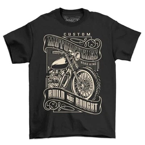 Road King Custom Motorcycles café Racer Men's Motorbike Short Sleeve T-shirt Top - Picture 1 of 6